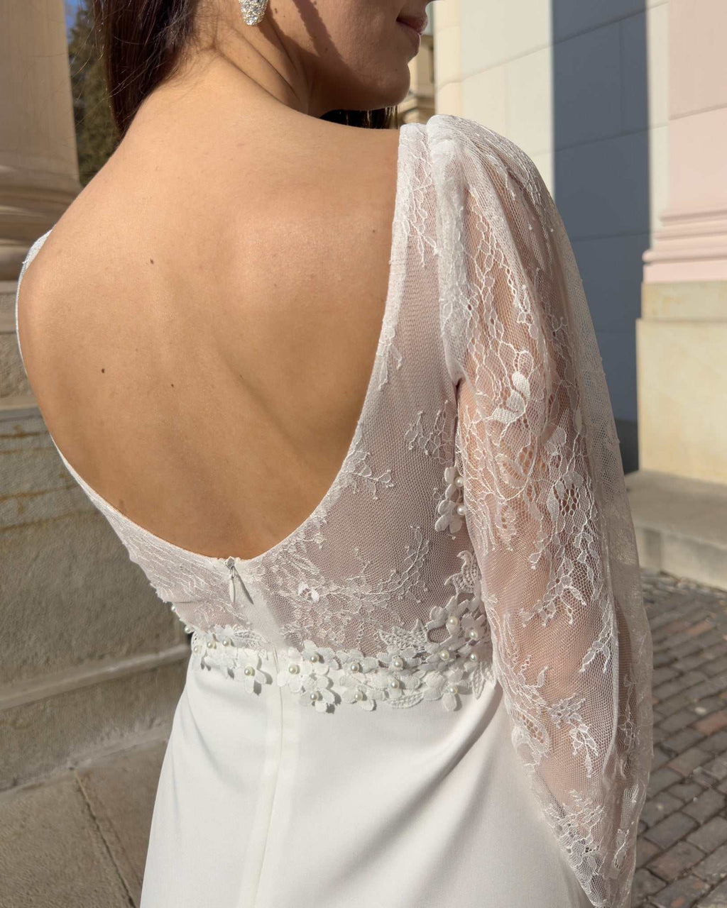 ADELE, rochie de mireasă Soft A-line cu fustă lungă din crep