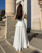 Rochie de mireasa cu peplum detasabil