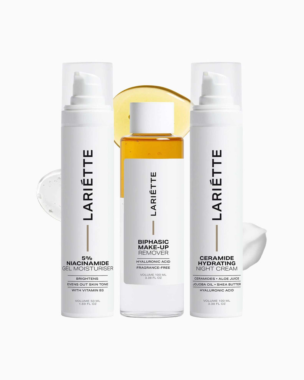 Lariette skincare Set niacinamide si ceramide si demachiant